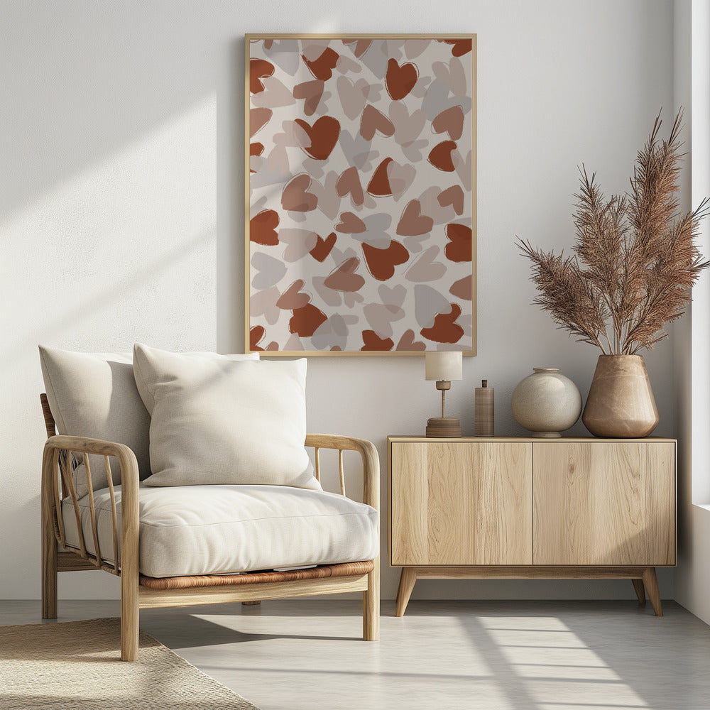 Pastel Hearts Poster